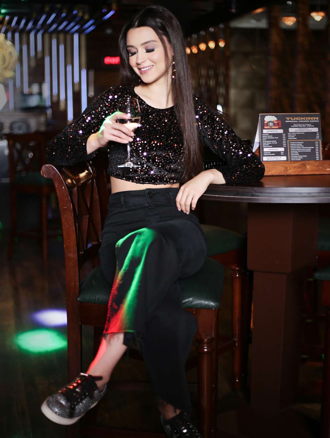 women's crop round neck top - 19109010 -  Standard Image - 1