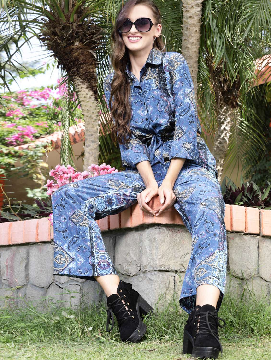 women printed trouser - 19109093 -  Standard Image - 1