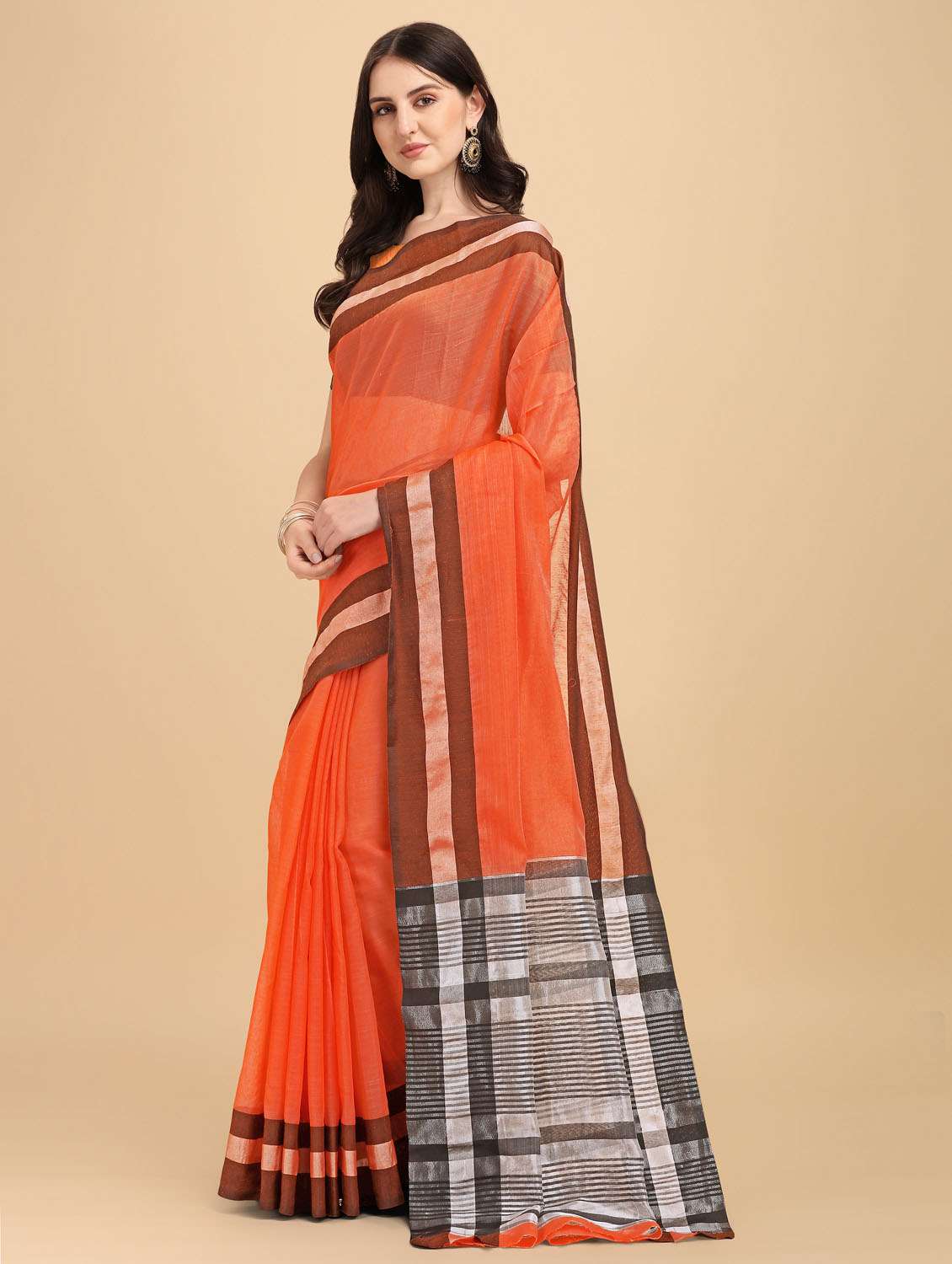 self design zari work woven saree with blouse - 19109781 - Standard Image - 1