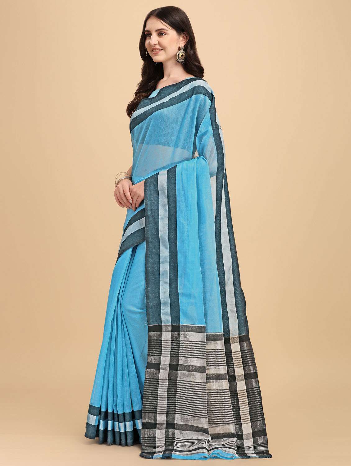 self design zari work woven saree with blouse - 19109783 - Standard Image - 1
