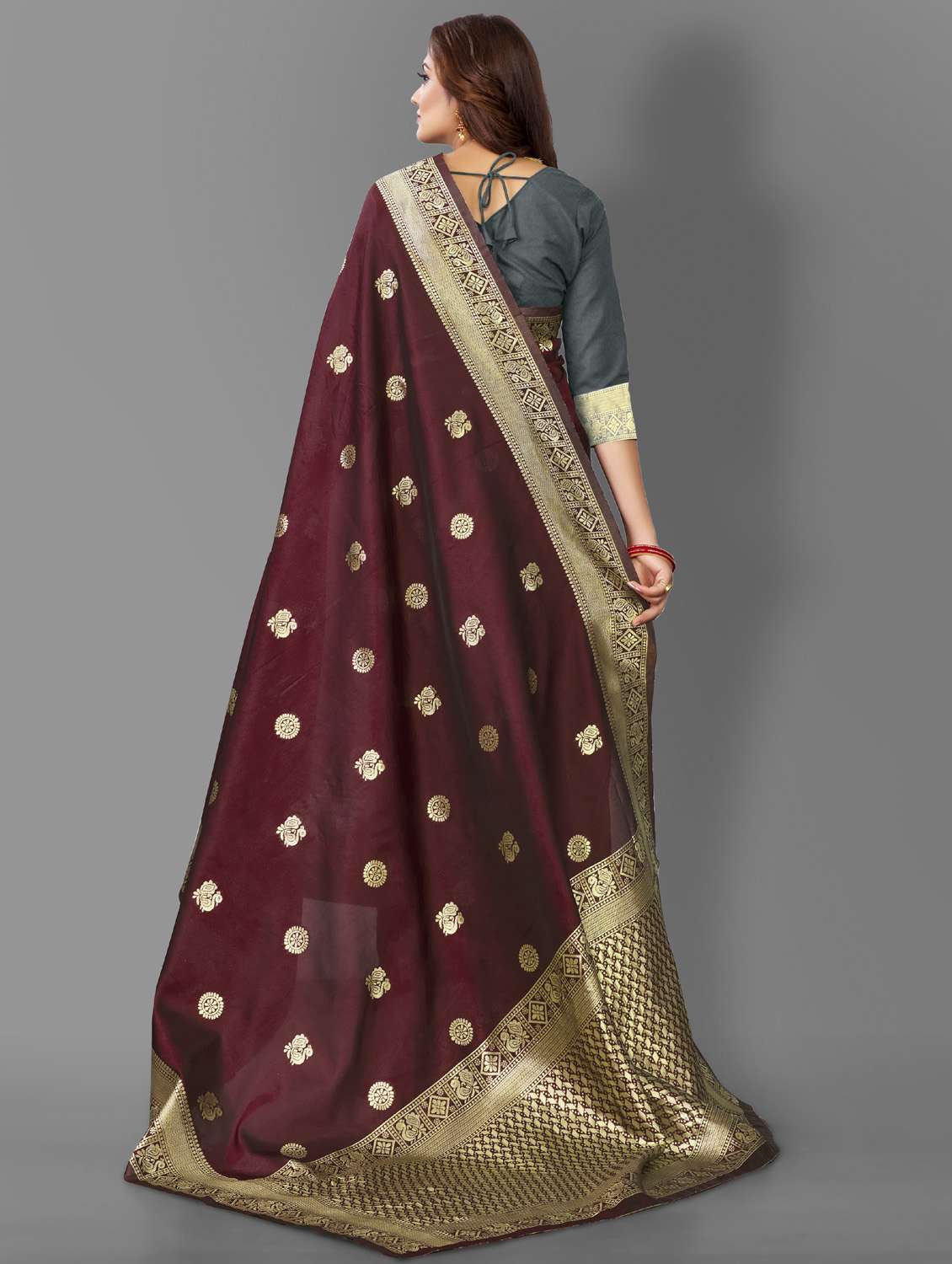 women's banarasi saree - 19109790 - Standard Image - 4
