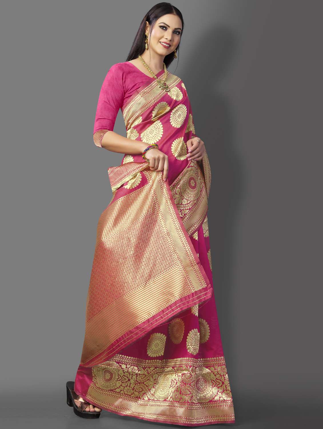 self design woven saree - 19109935 -  Standard Image - 1
