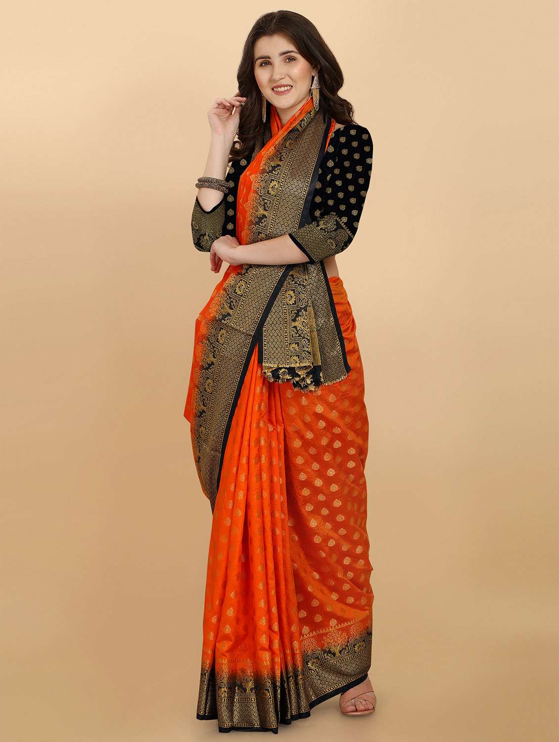 women's banarasi saree - 19110035 - Standard Image - 1