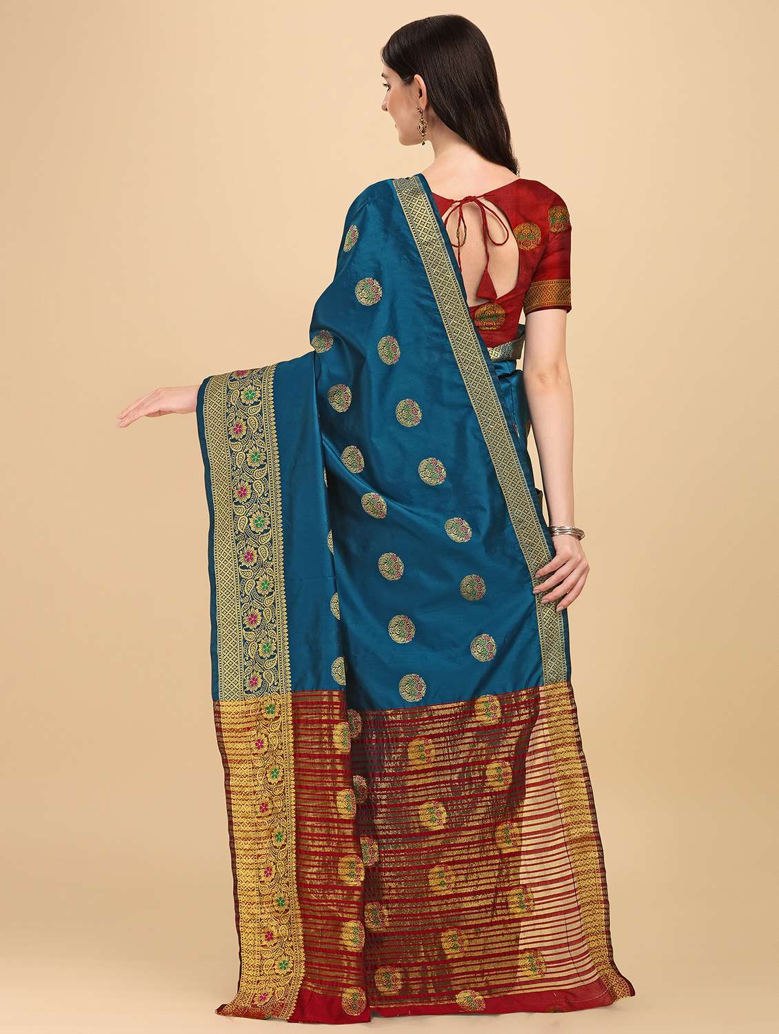 self design woven saree - 19110082 -  Standard Image - 1
