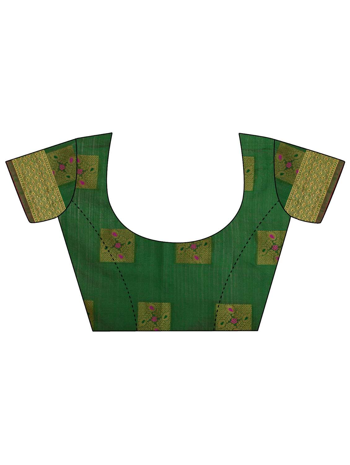 pink self design woven saree with blouse - 19110139 -  Standard Image - 4