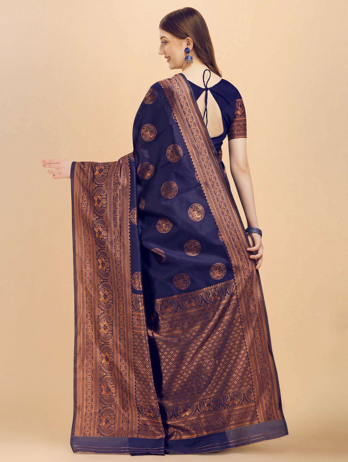 self design woven saree - 19110181 -  Standard Image - 1