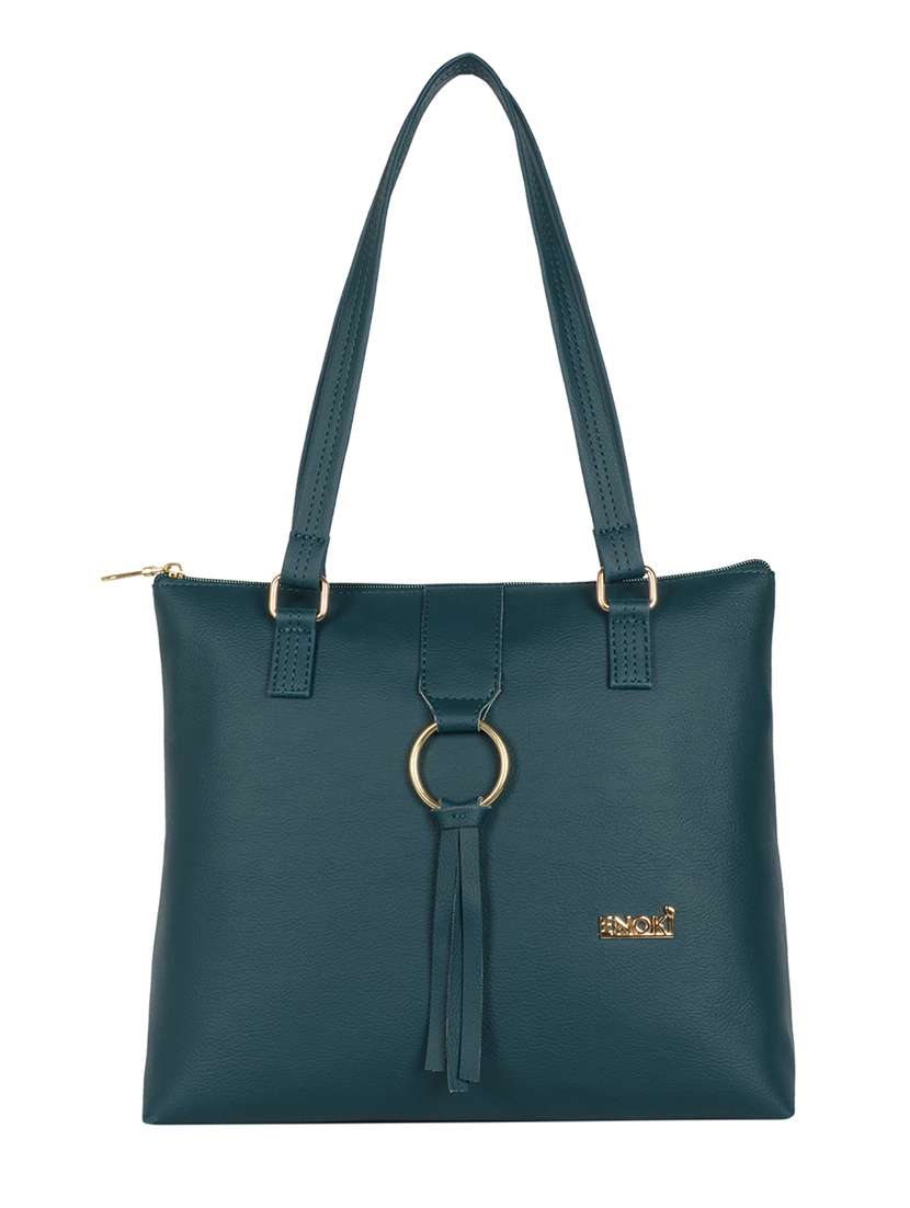 green pvc handbag
