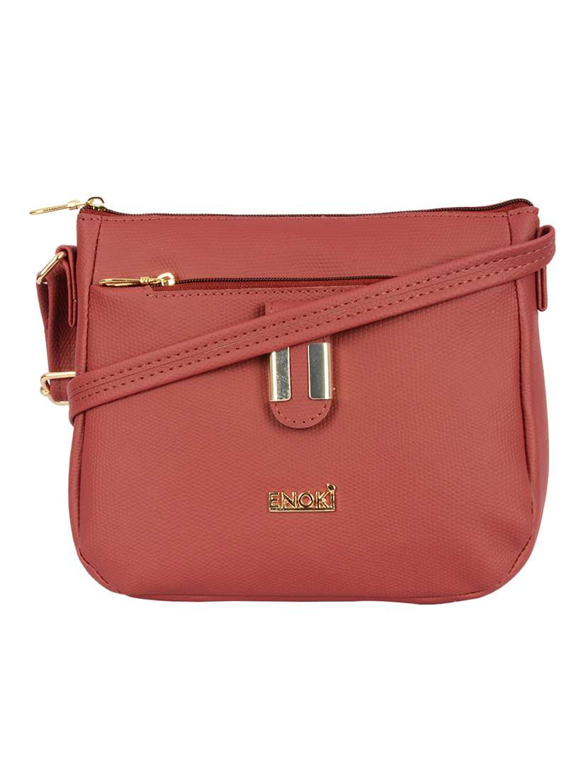 peach pvc regular handbag