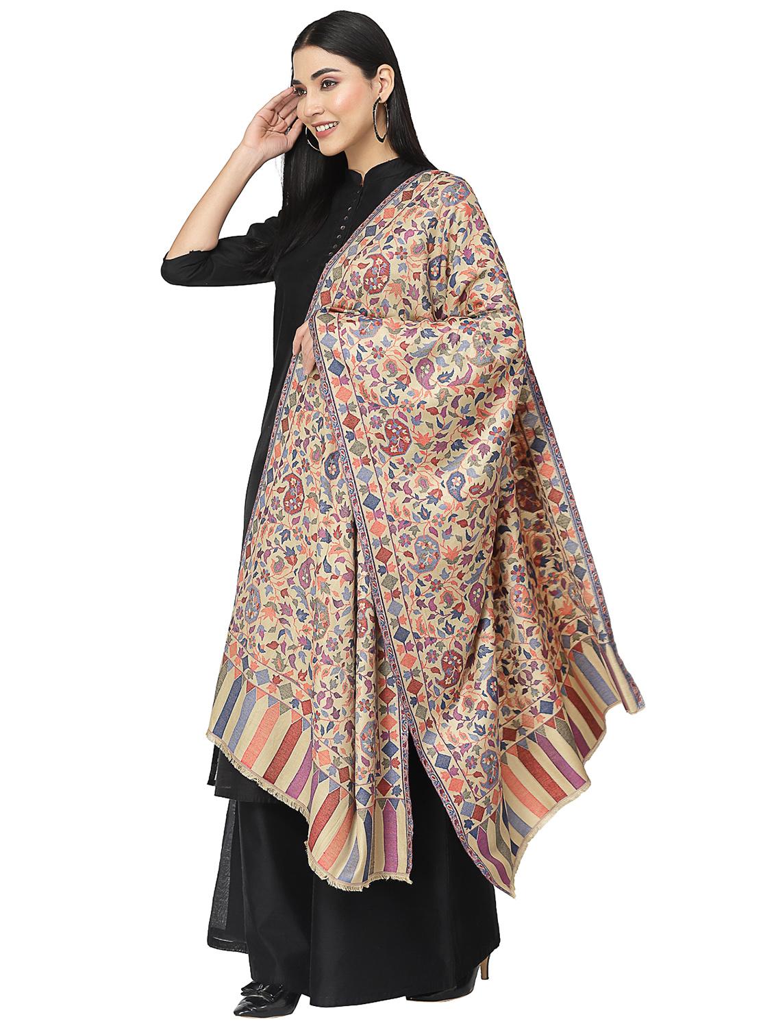 women's leaf print print stole - 19111280 - Standard Image - 1