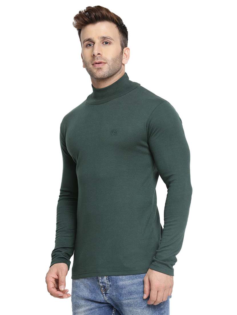 turtle neck solid t-shirt - 19111658 - Standard Image - 1