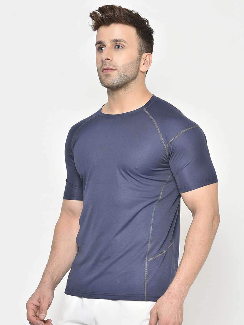 round neck solid t-shirt - 19111954 - Standard Image - 1