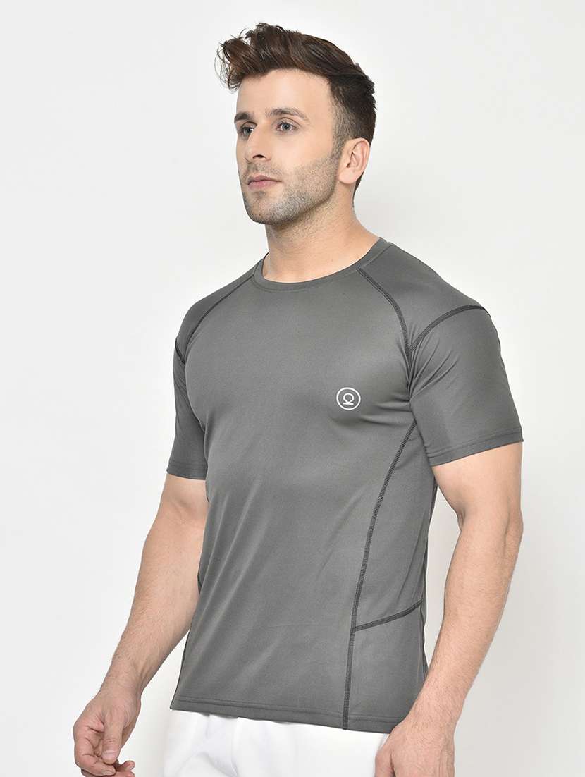 round neck solid t-shirt  - 19111957 -  Standard Image - 1