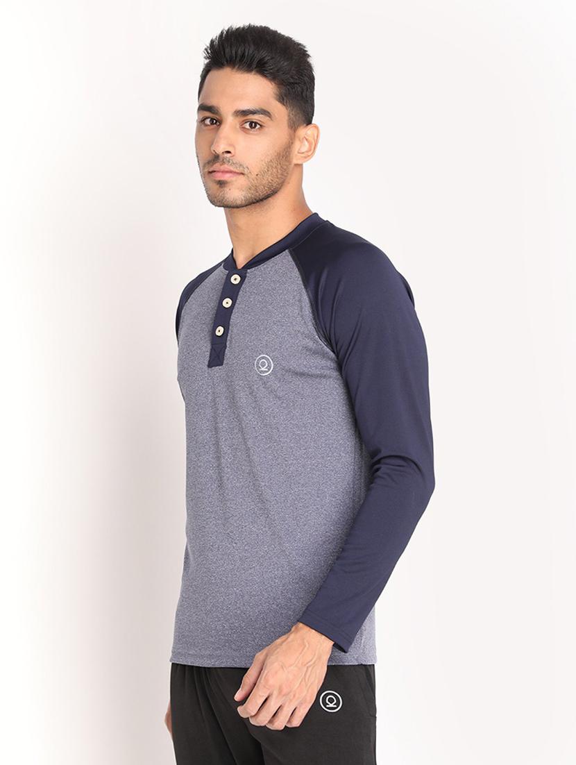 henley neck solid t-shirt  - 19112002 -  Standard Image - 1