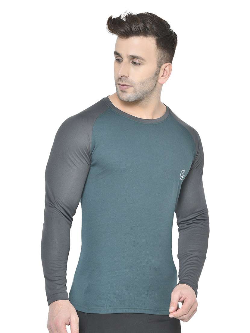 crew neck solid raglan t-shirt  - 19112047 -  Standard Image - 1