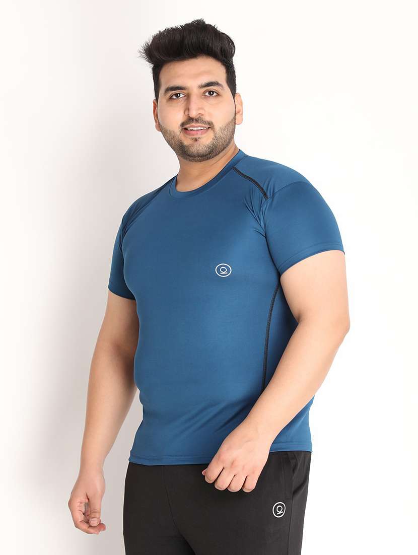 round neck solid t-shirt - 19112305 - Standard Image - 1