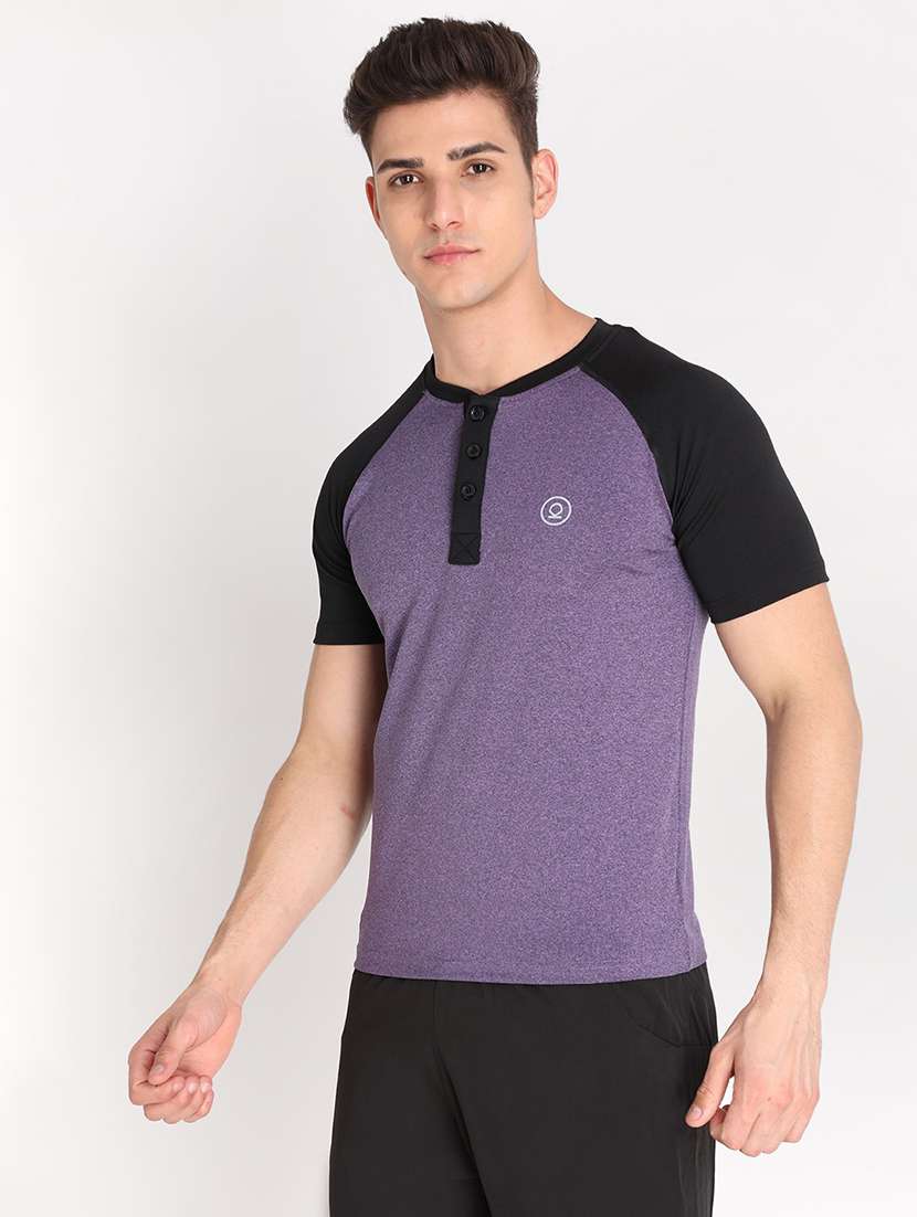 round neck color blocked t-shirt - 19112617 -  Standard Image - 1