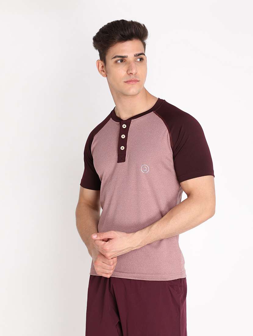 round neck color blocked t-shirt - 19112619 -  Standard Image - 1