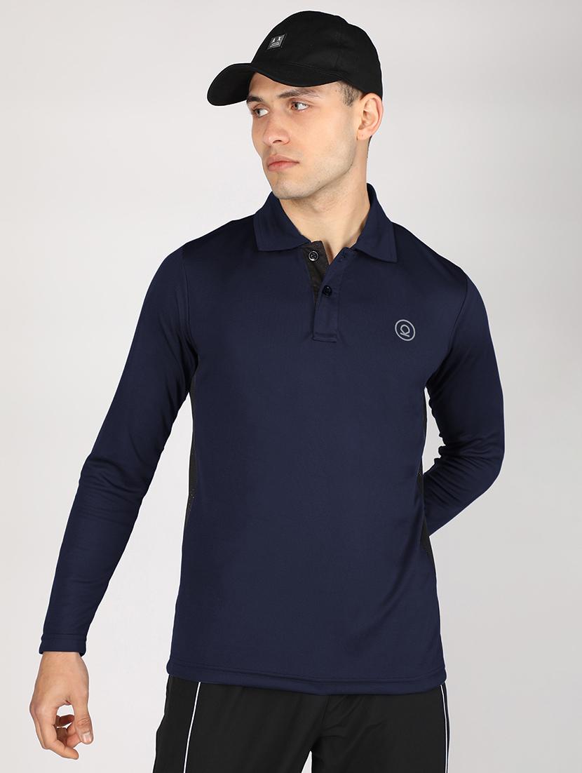 polo neck solid t-shirt - 19112705 - Standard Image - 1