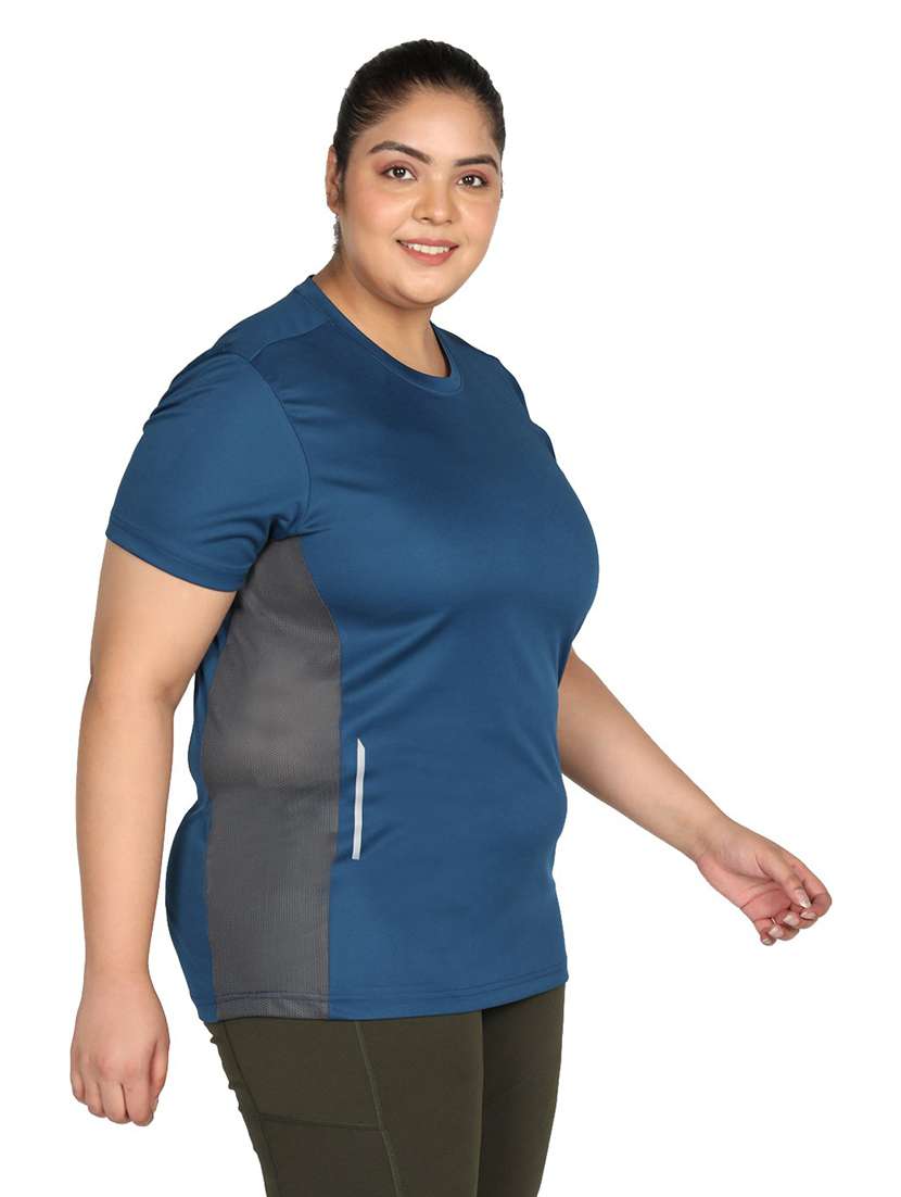 women's color block crew neck t-shirt - 19113143 -  Standard Image - 1