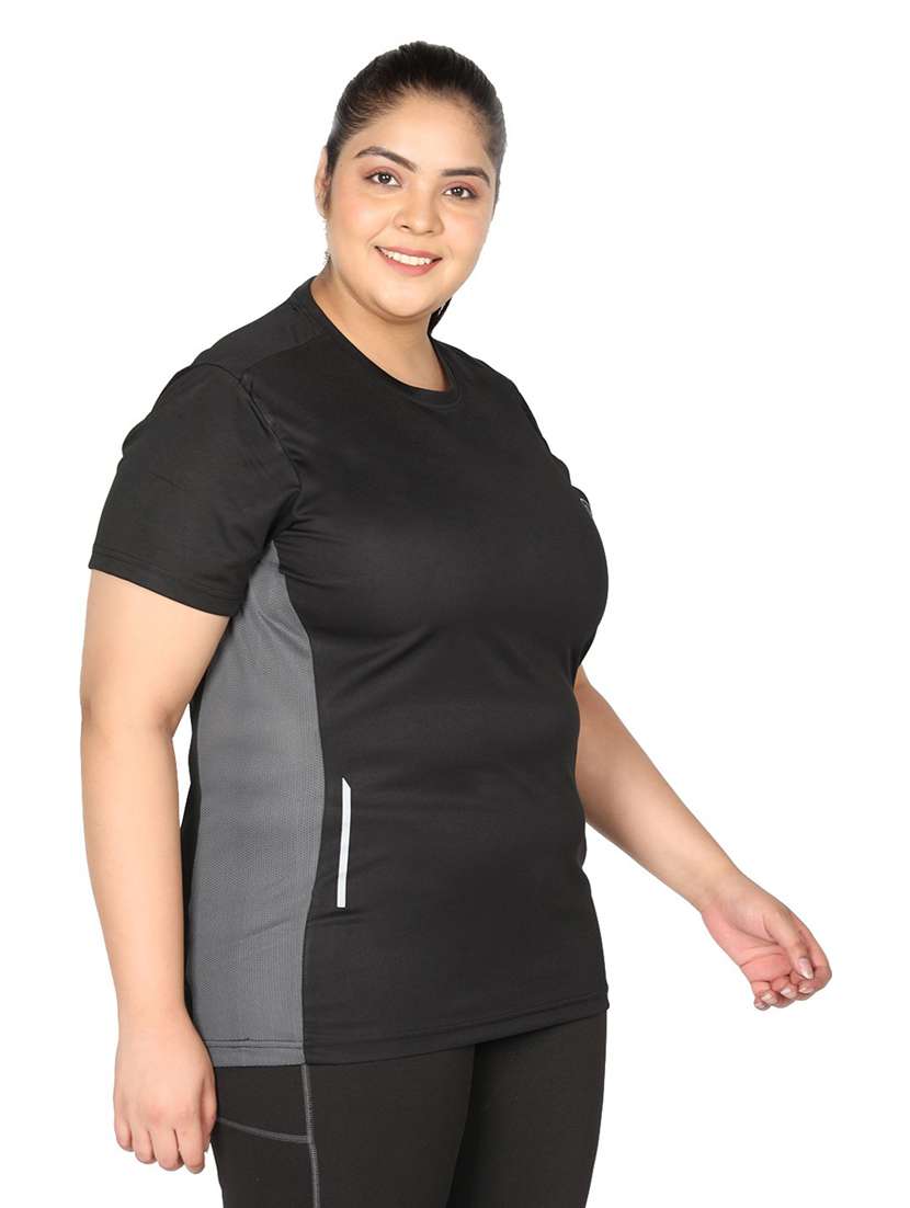 women's color block crew neck t-shirt - 19113182 -  Standard Image - 1