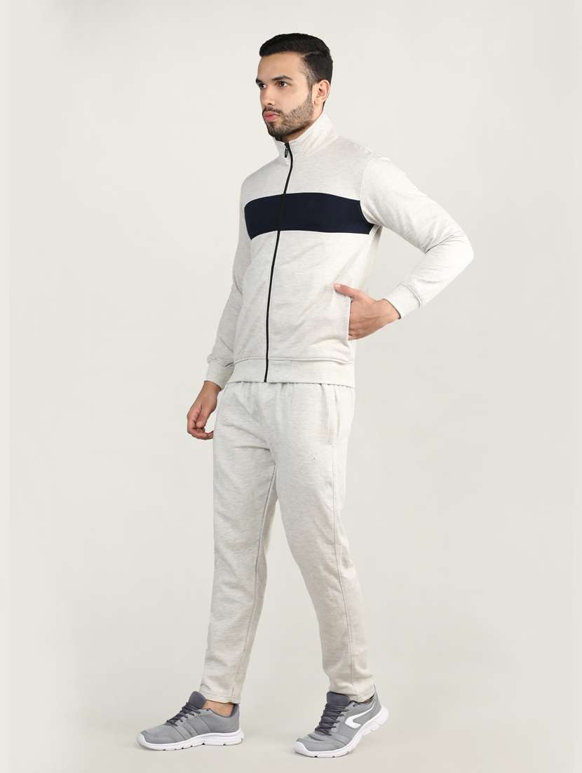 white fleece track suit - 19113333 -  Standard Image - 1