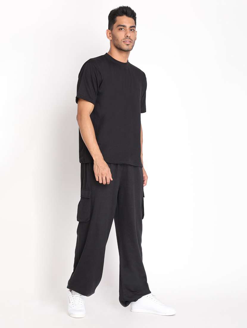 black cotton track suit - 19113690 -  Standard Image - 1