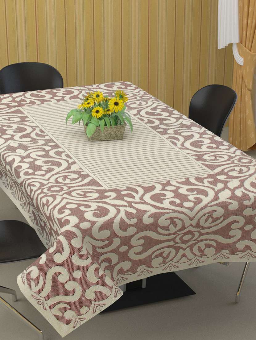 latest design polycotton 8 seater dining table cover (60x90 inch) 