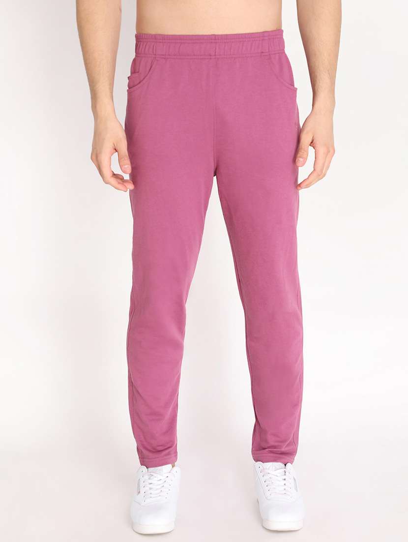 mid rise solid track pant 