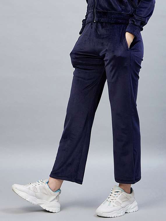 drawstring waist solid track pant - 19118000 - Standard Image - 1