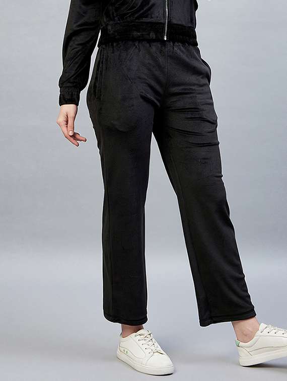 drawstring waist solid track pant - 19118001 -  Standard Image - 1