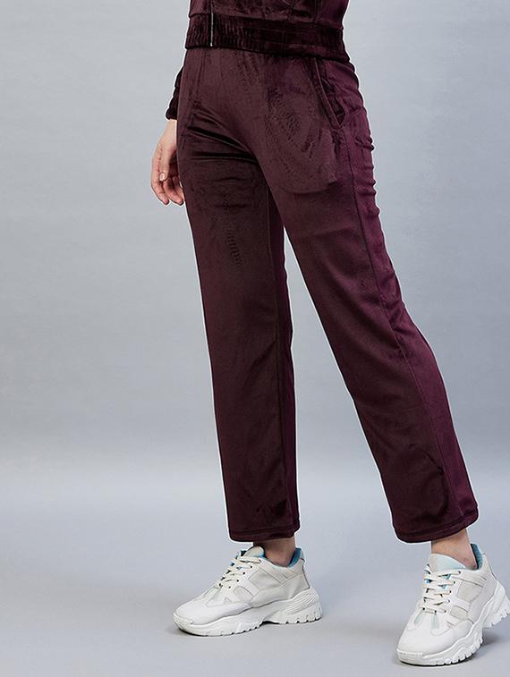drawstring waist solid track pant - 19118002 - Standard Image - 1