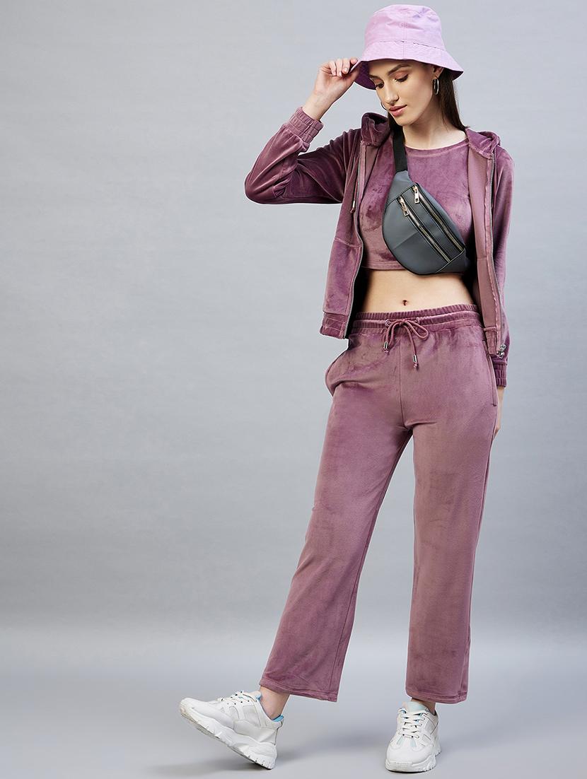 drawstring waist solid track pant - 19118004 - Standard Image - 4
