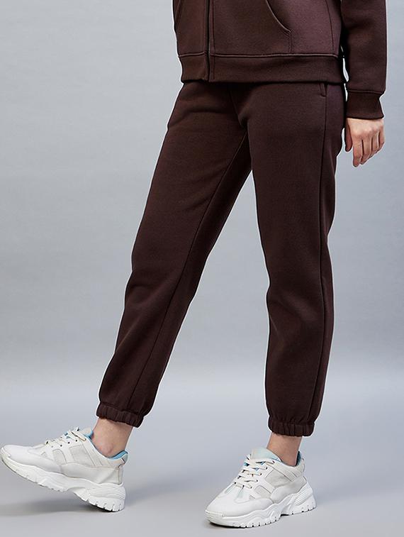 drawstring waist solid track pant - 19118008 -  Standard Image - 1