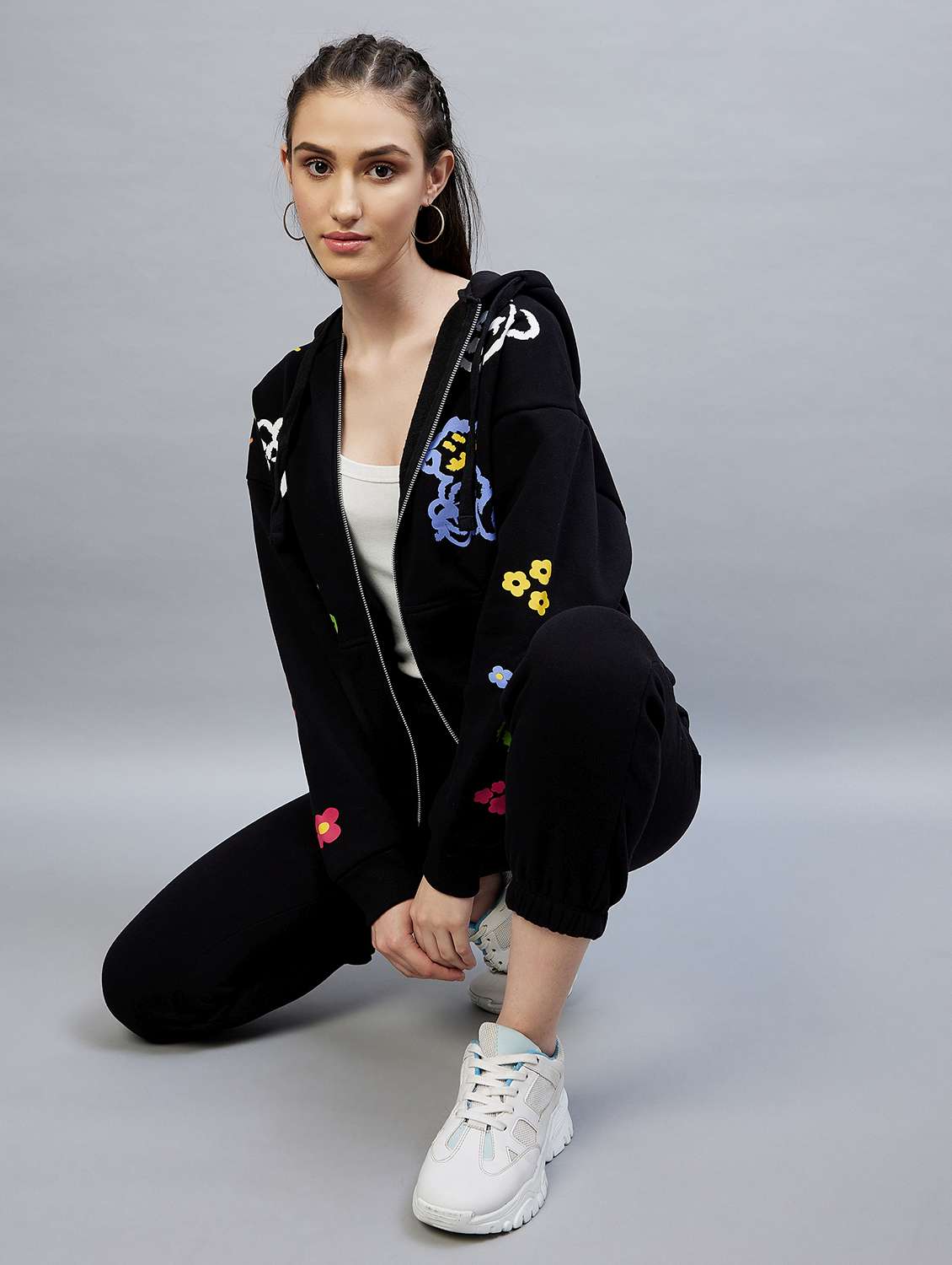 drawstring waist solid jogger - 19118015 -  Standard Image - 4