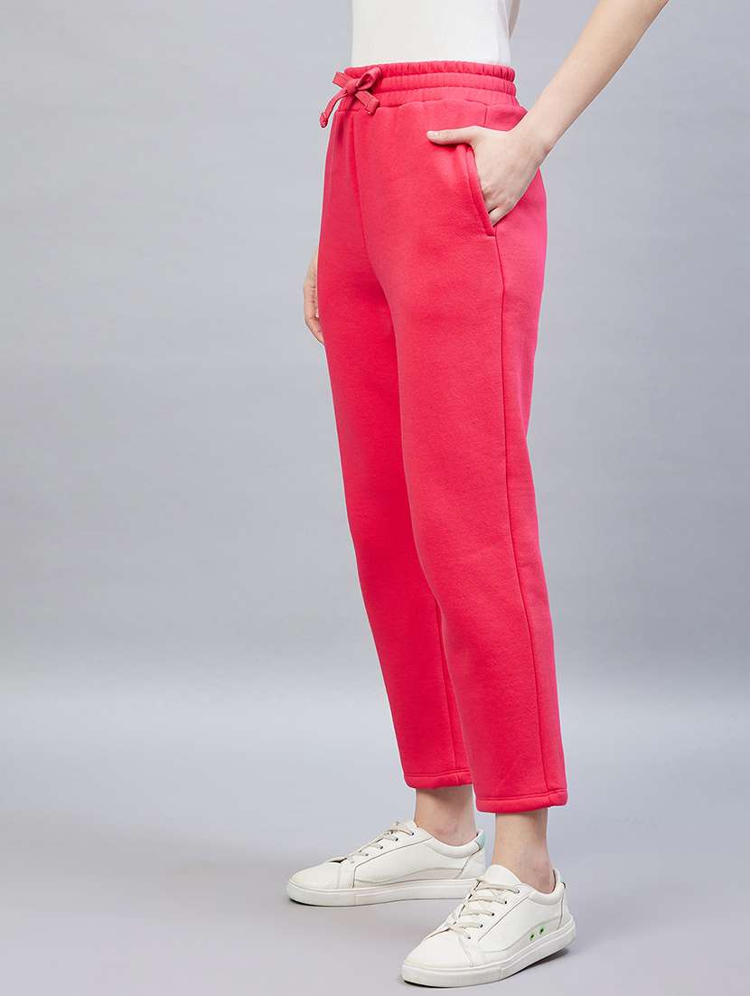 drawstring waist solid track pant - 19118020 -  Standard Image - 1