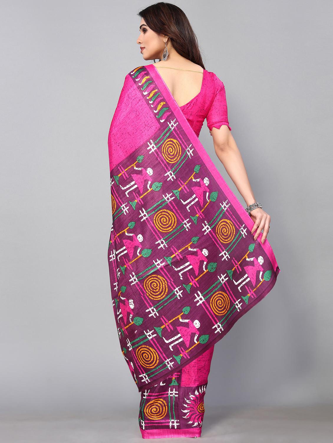 pink silk blend mysore saree with blouse - 19118511 -  Standard Image - 1
