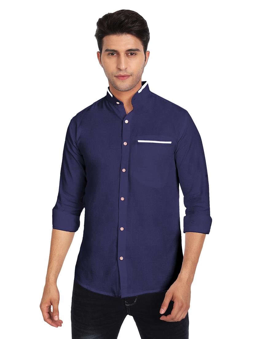 mens color block casual shirt - 19119460 - Standard Image - 1