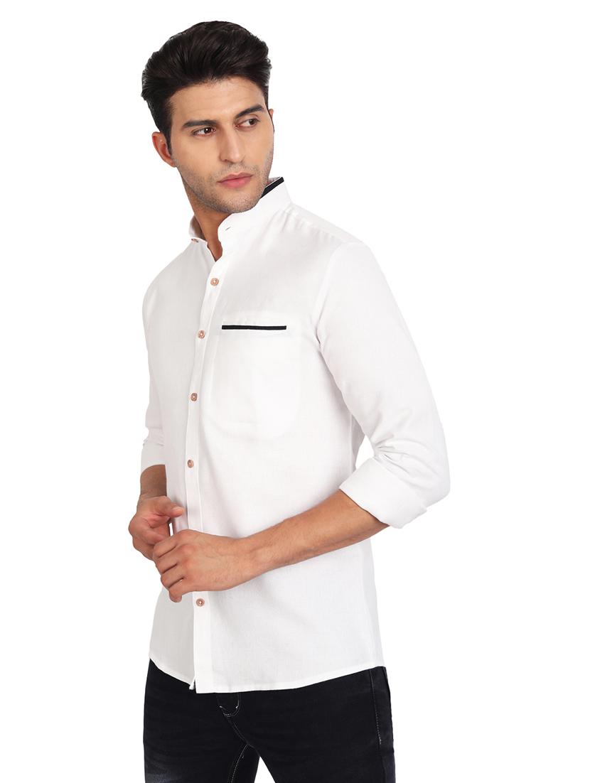 mens color block casual shirt - 19119460 - Standard Image - 6