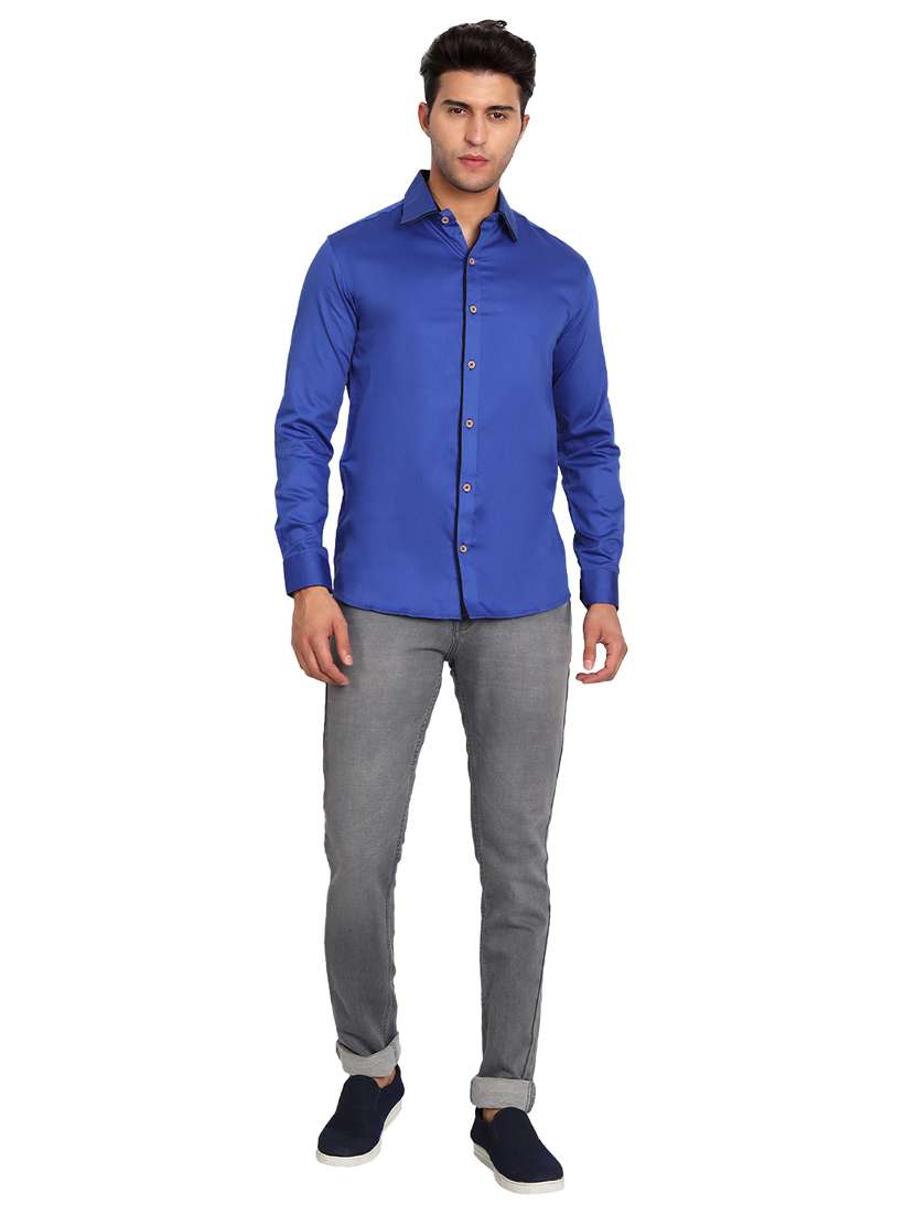 mens solid casual shirt - 19119462 -  Standard Image - 4