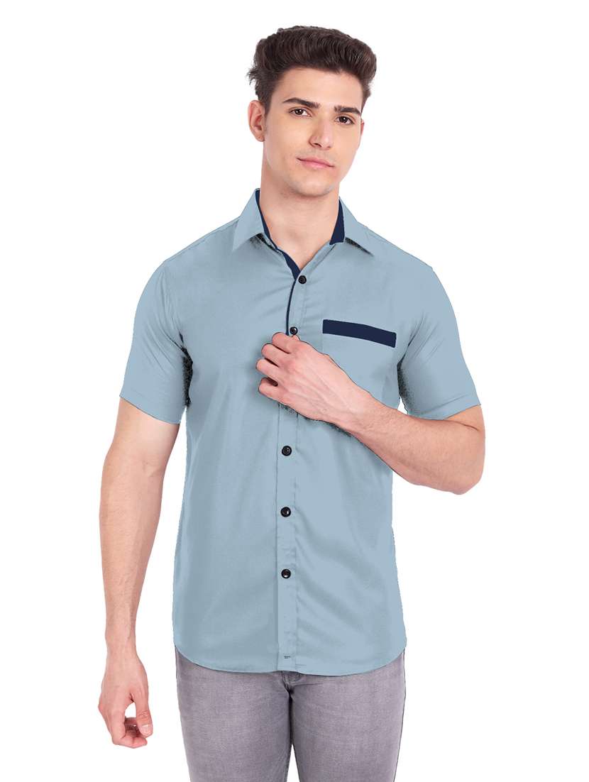 mens solid casual shirt - 19119471 -  Standard Image - 1