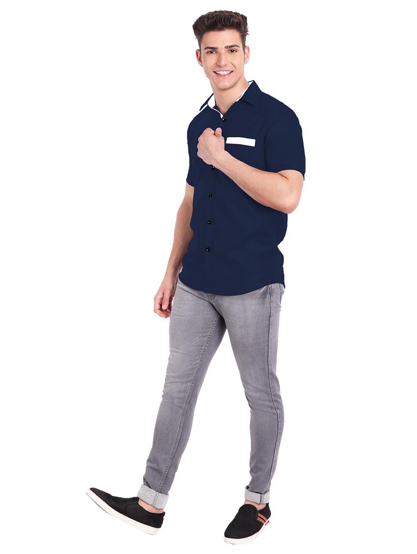 mens solid casual shirt - 19119473 - Standard Image - 4