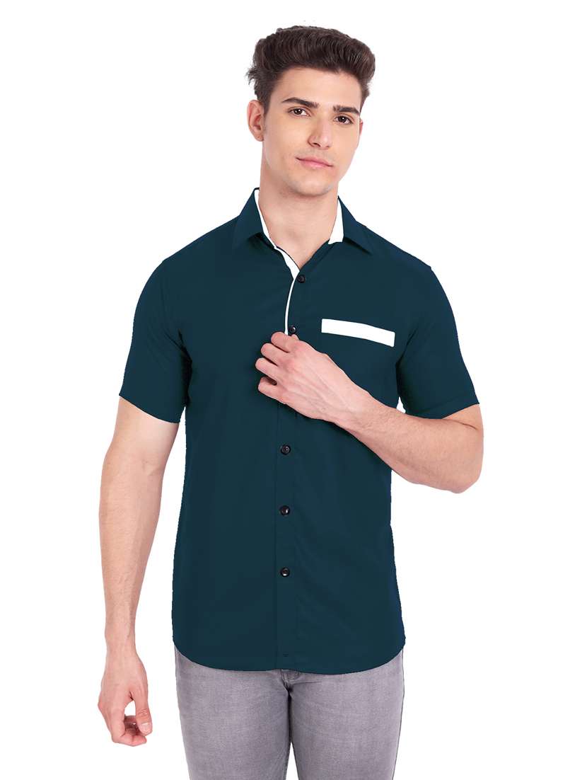 mens solid casual shirt - 19119474 -  Standard Image - 1