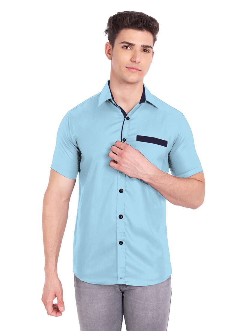 mens solid casual shirt - 19119478 -  Standard Image - 1