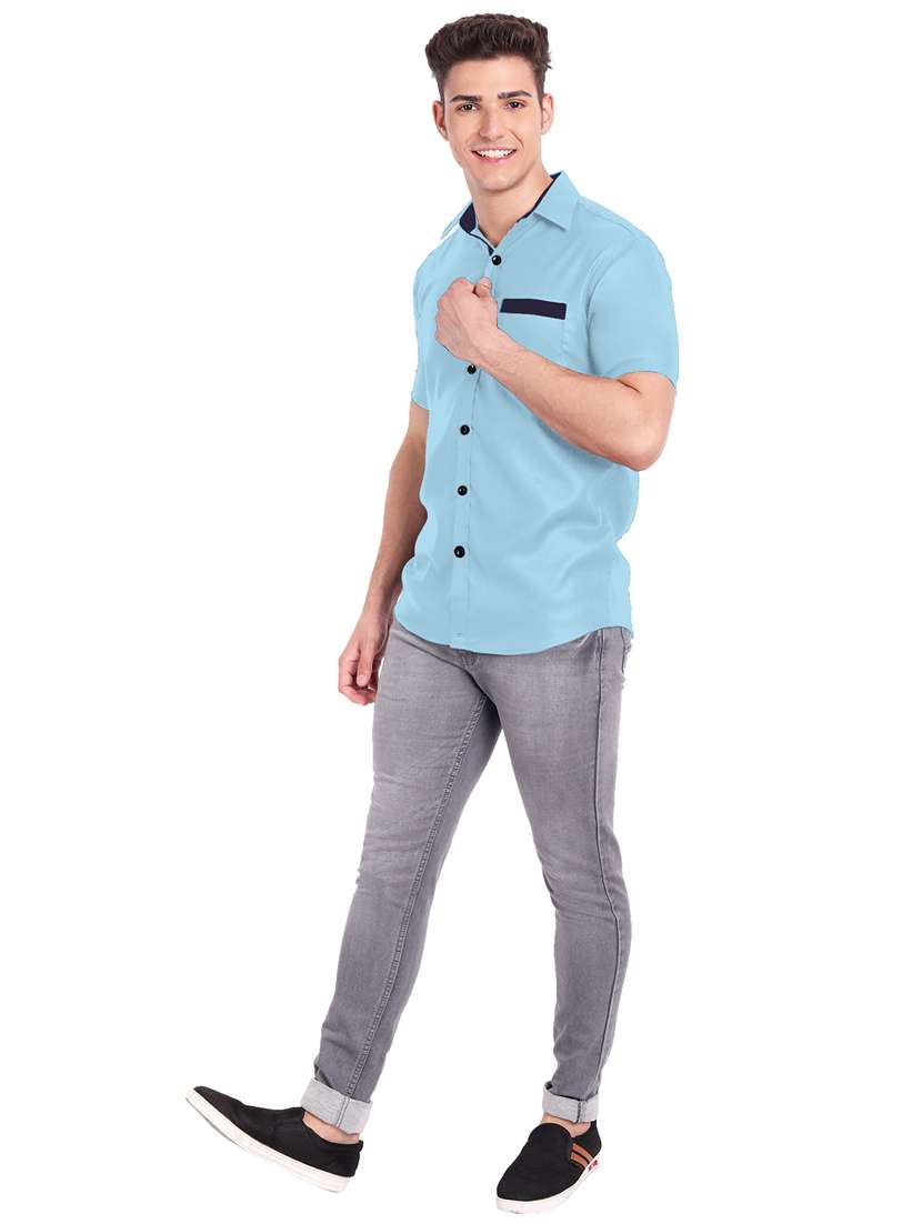 mens solid casual shirt - 19119478 -  Standard Image - 4