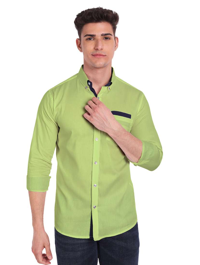 mens solid casual shirt - 19119480 - Standard Image - 1