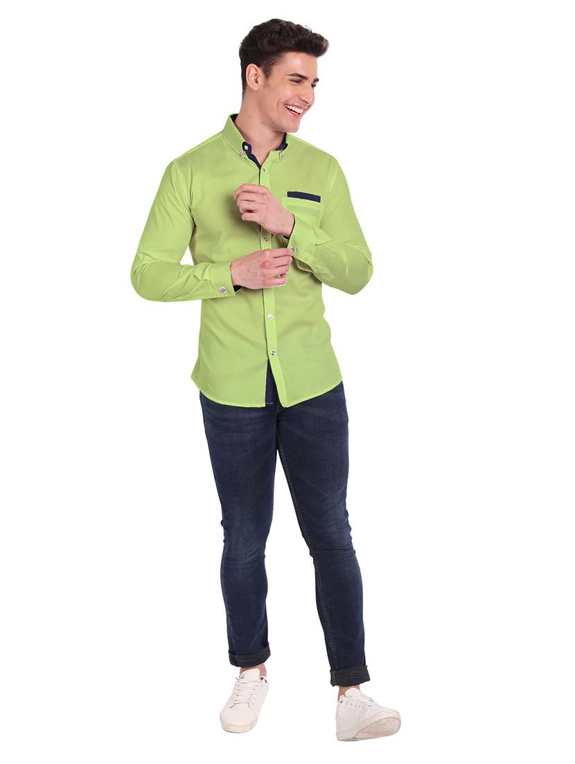 mens solid casual shirt - 19119480 - Standard Image - 4