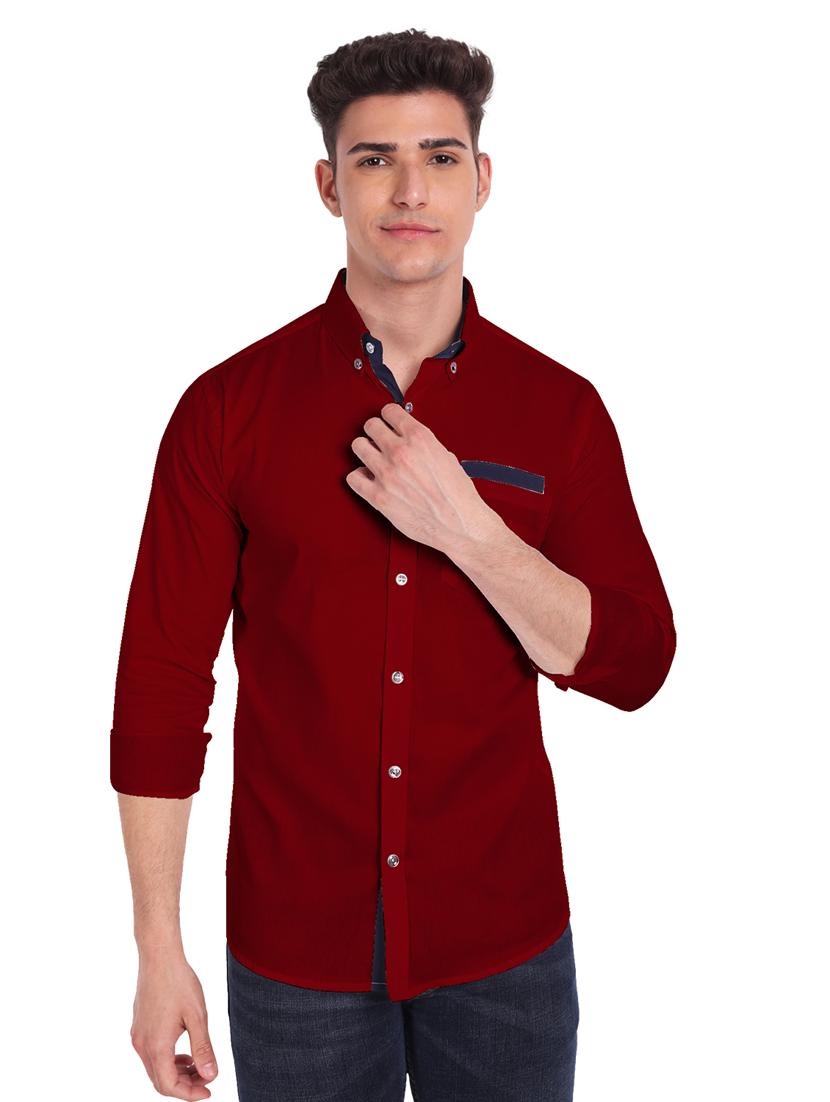 mens solid casual shirt - 19119485 - Standard Image - 1