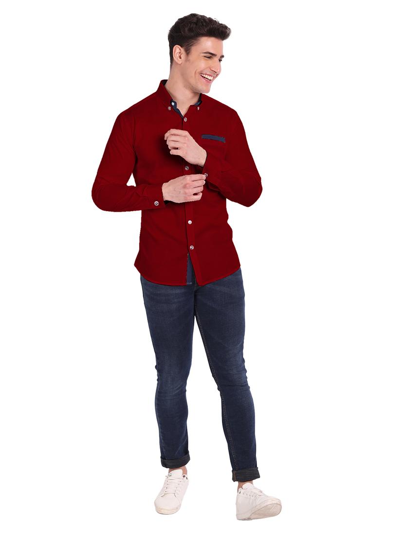 mens solid casual shirt - 19119485 - Standard Image - 4
