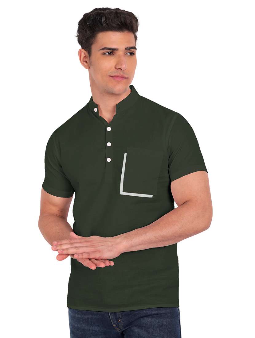 mens solid casual shirt - 19119490 -  Standard Image - 1