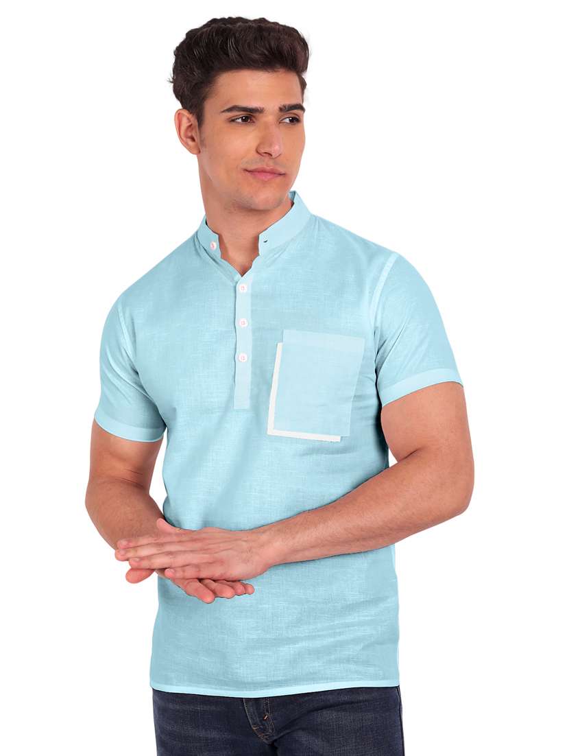 mens solid casual shirt - 19119496 -  Standard Image - 1